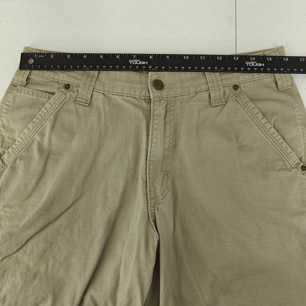 Carhartt Shorts Mens 32 Beige Tacoma Relaxed Fit Ripstop Workwear Gorpcore - Picture 8 of 12